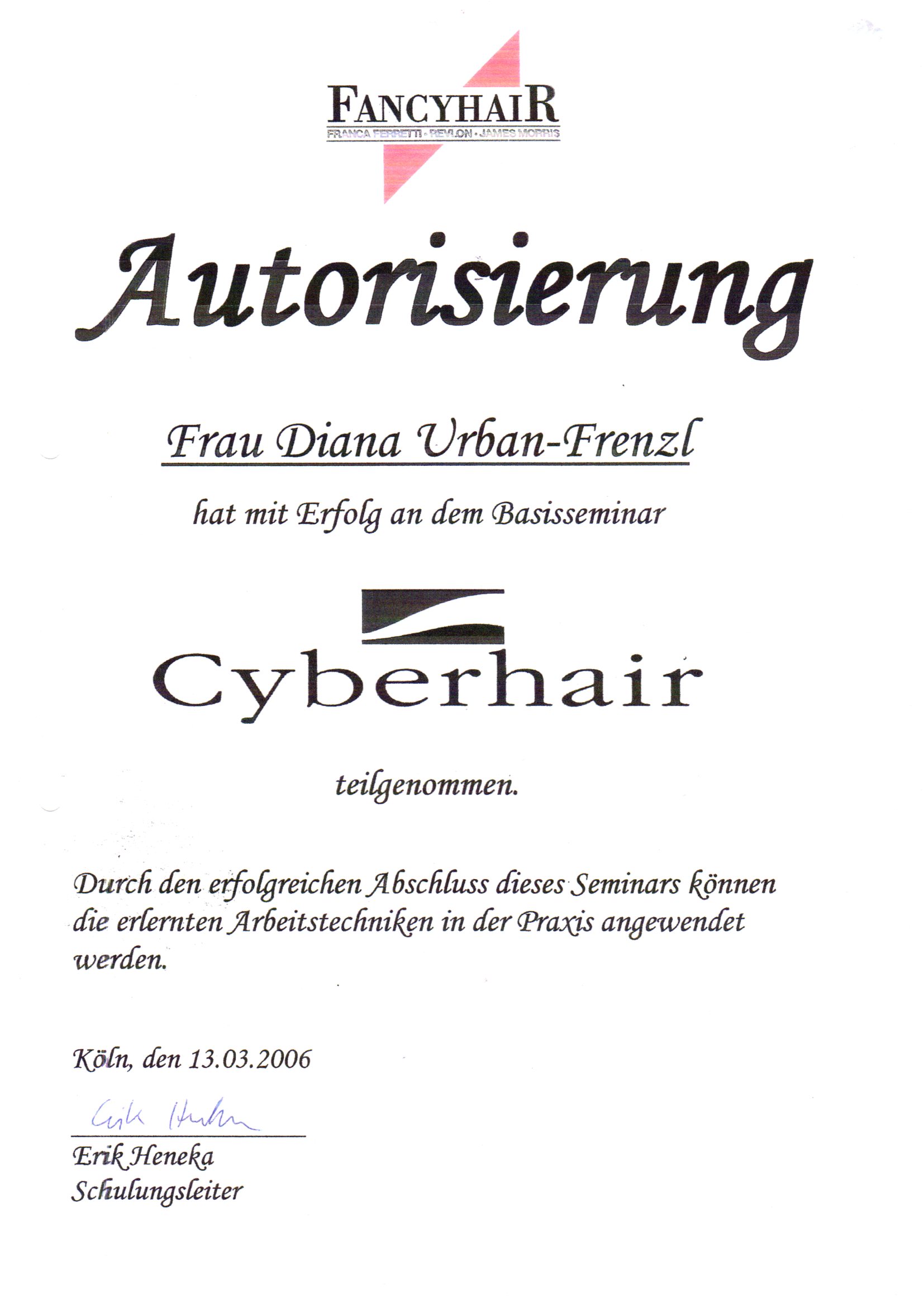 Cyberhair Autorisierungs-Seminar_13.03.2006